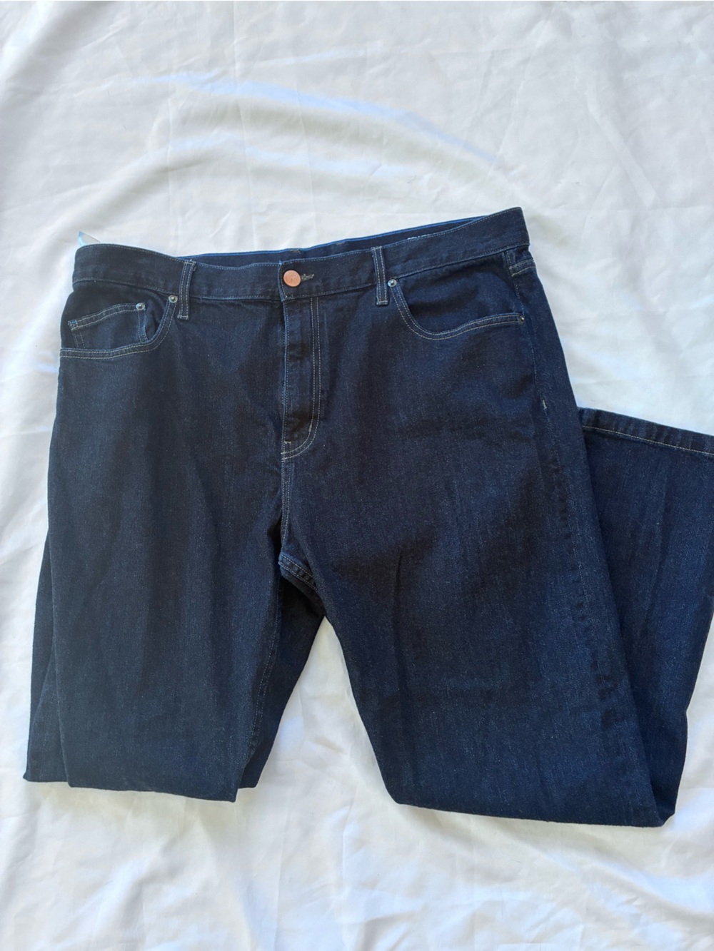 Mugsy Men's Dark Blue Denim Jeans - Classic Straight Fit